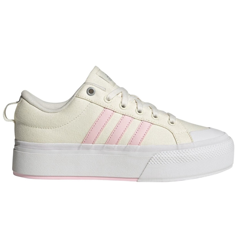 Adidas Women's Cream and Pink Sneakers - size 7.5. Fit like 8.5